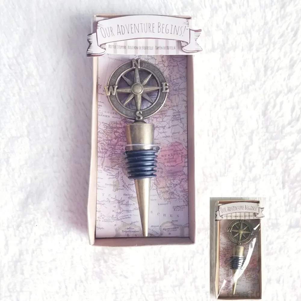 NWT Compass Wine Bottle Stopper Plug Barware Nautical Kitchen Tools Seal